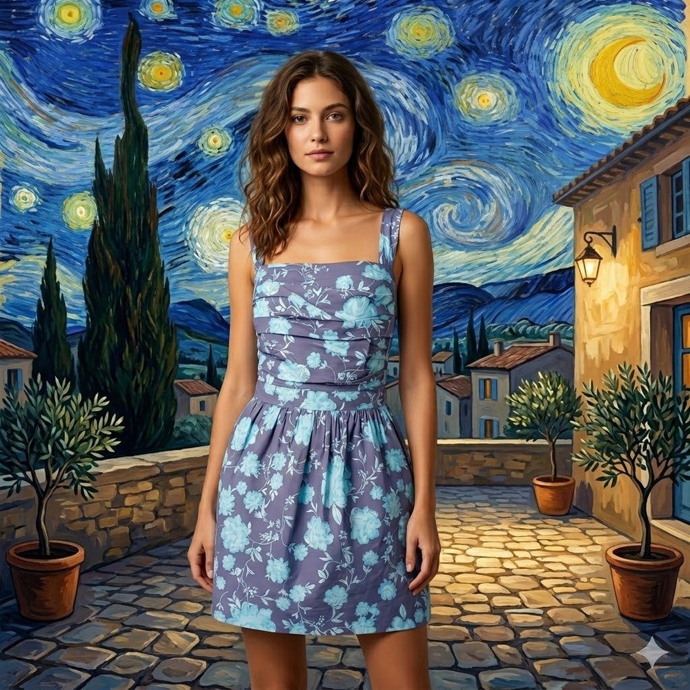 Free People Blue Floral Ruched Mini Dress OB1988196 Womens XL NEW‎